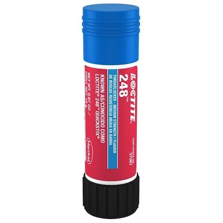 Henkel Anaerobic Threadlocker, General Purpose, Stick, 0.041 Lb 248 BLUE 19GM IDH 462476